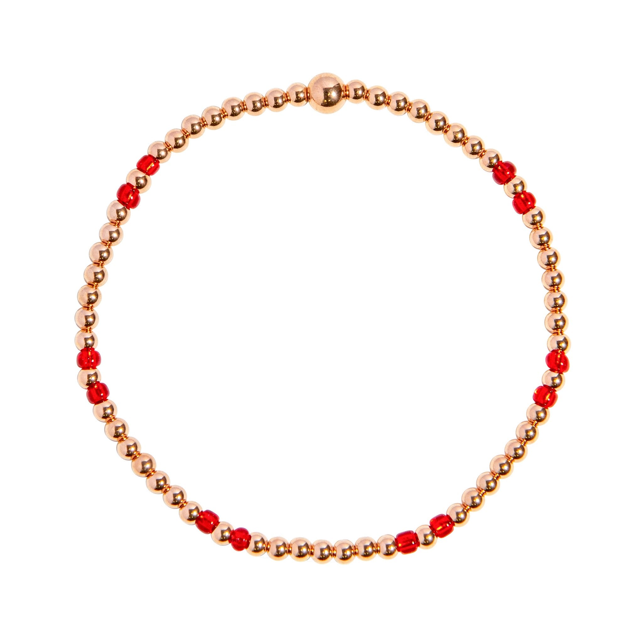 The Rachel bracelet - red beads