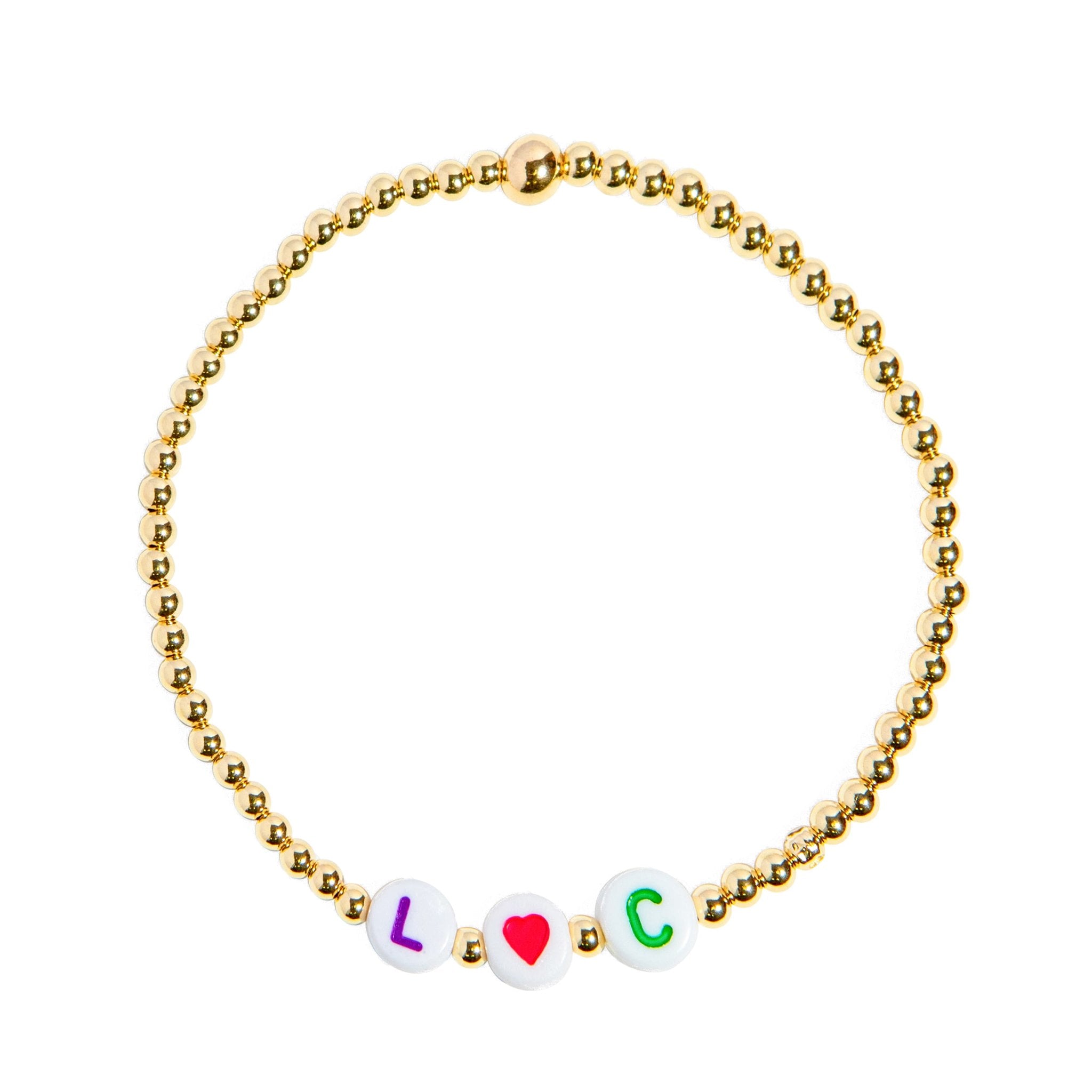 Personalised gold-filled bracelet