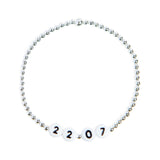 Bride's date bracelet - personalised