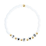 Personalised White Bead Bracelet