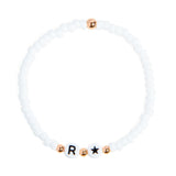 Personalised White Bead Bracelet