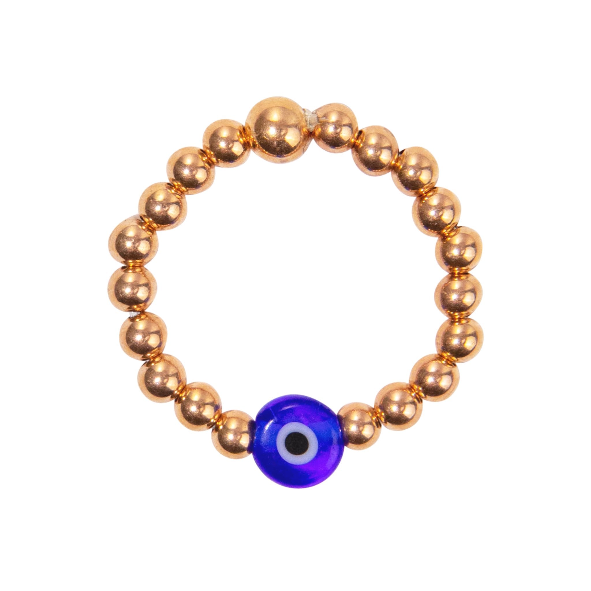 Evil eye stretch ring