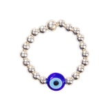 Evil eye stretch ring