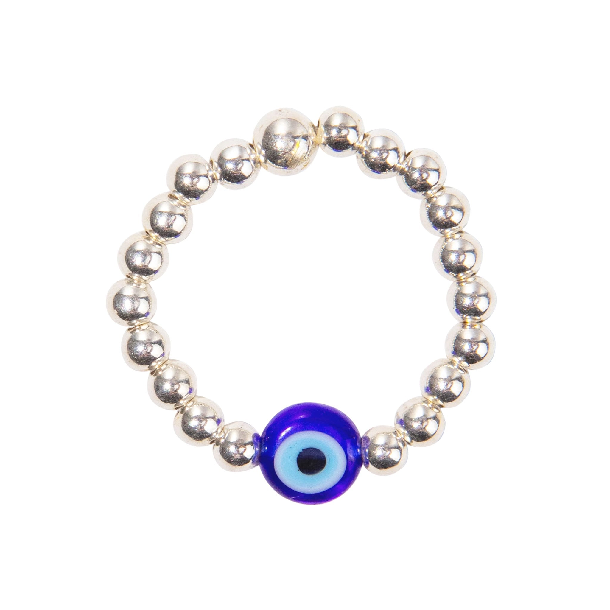 Evil eye stretch ring