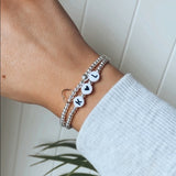 Valentine's initial heart bracelet