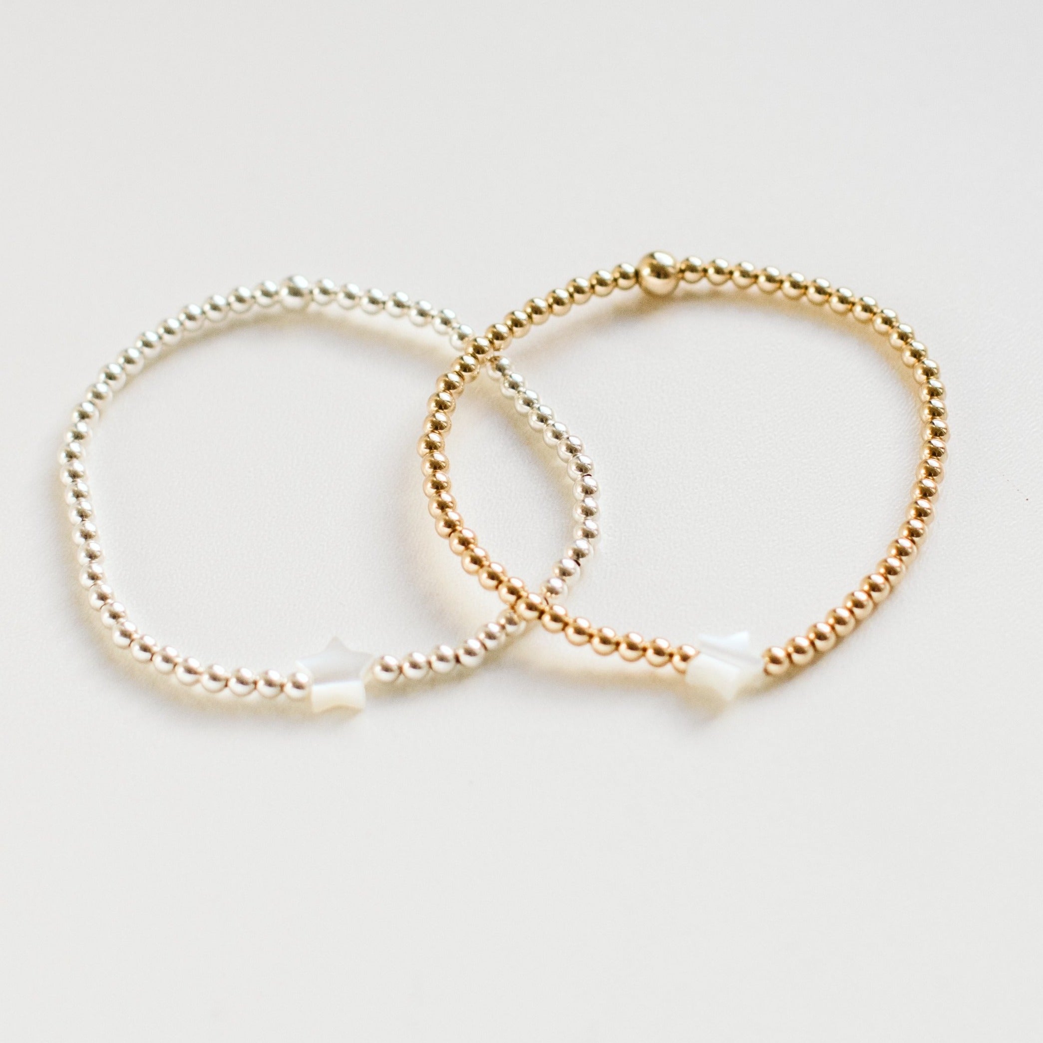 Personalised White Bead Bracelet – Ivy & Gold Bracelets